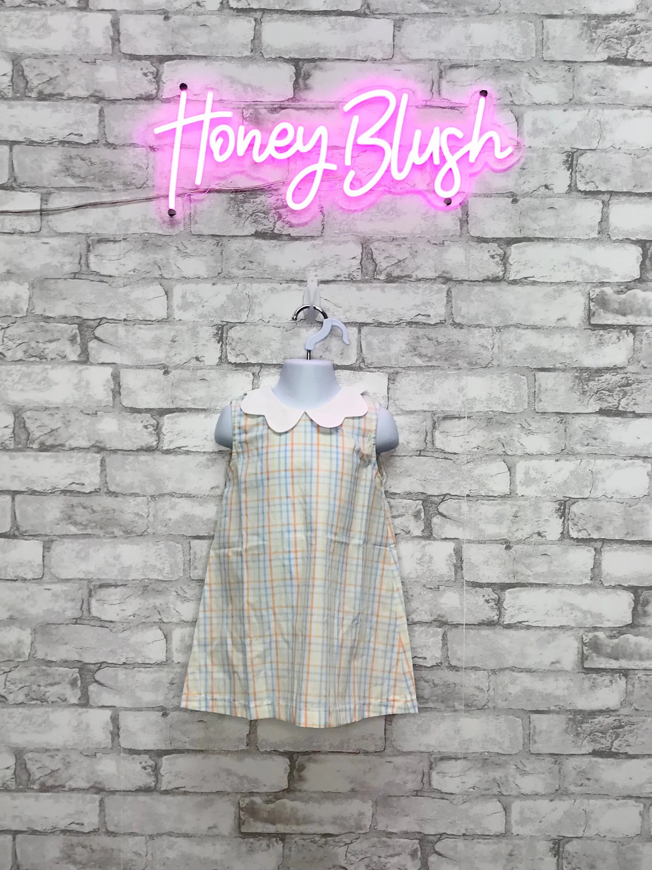 Spring Gingham A-Line Dress