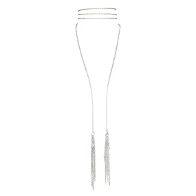 Sterling Tassel Wrap Necklace