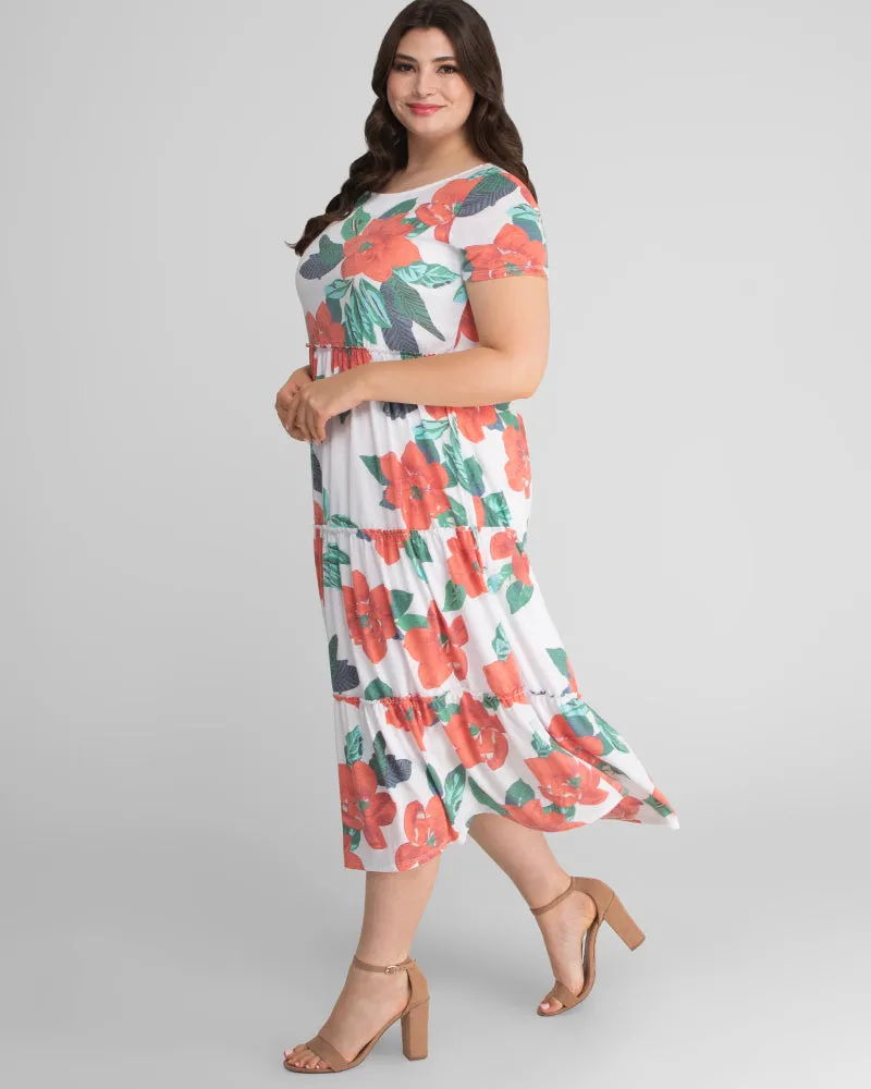 Tara Floral Plus Size Maxi Dress - Sale!