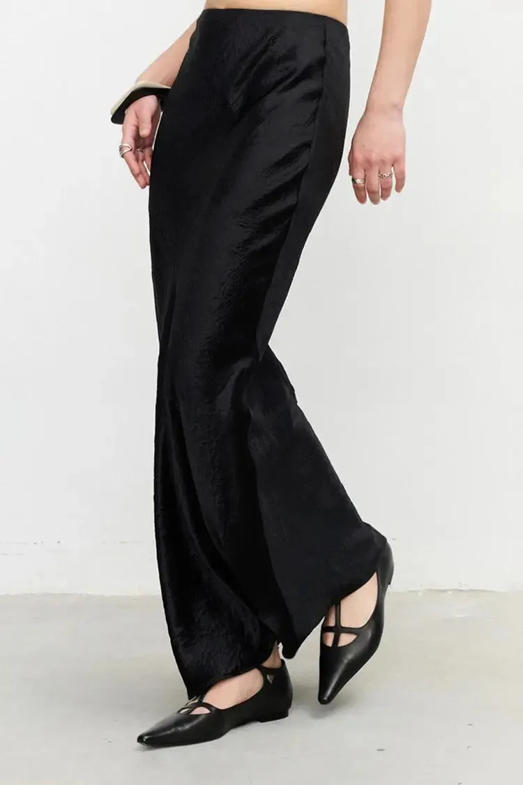 Textured Triacetate Slip Satin Maxi Skirt