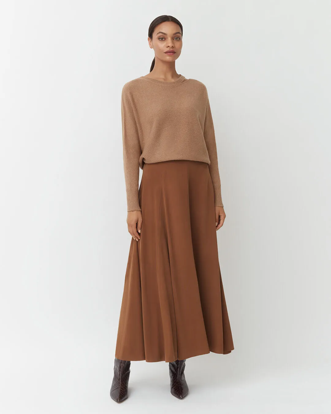 Washable Silk Maxi Skirt
