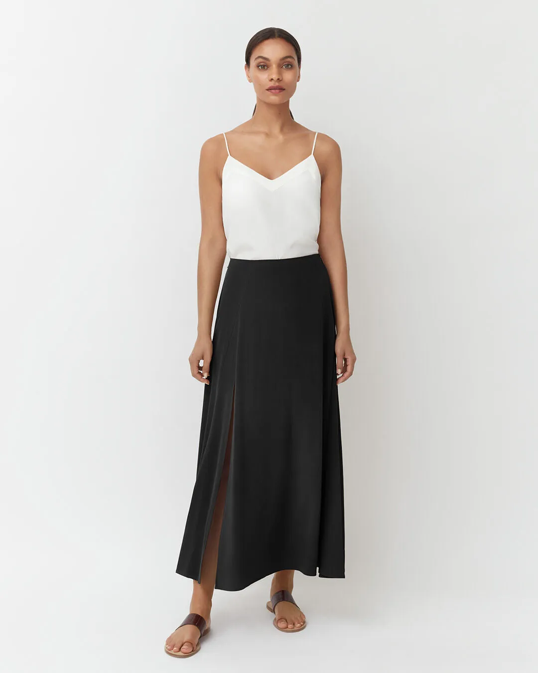 Washable Silk Maxi Skirt
