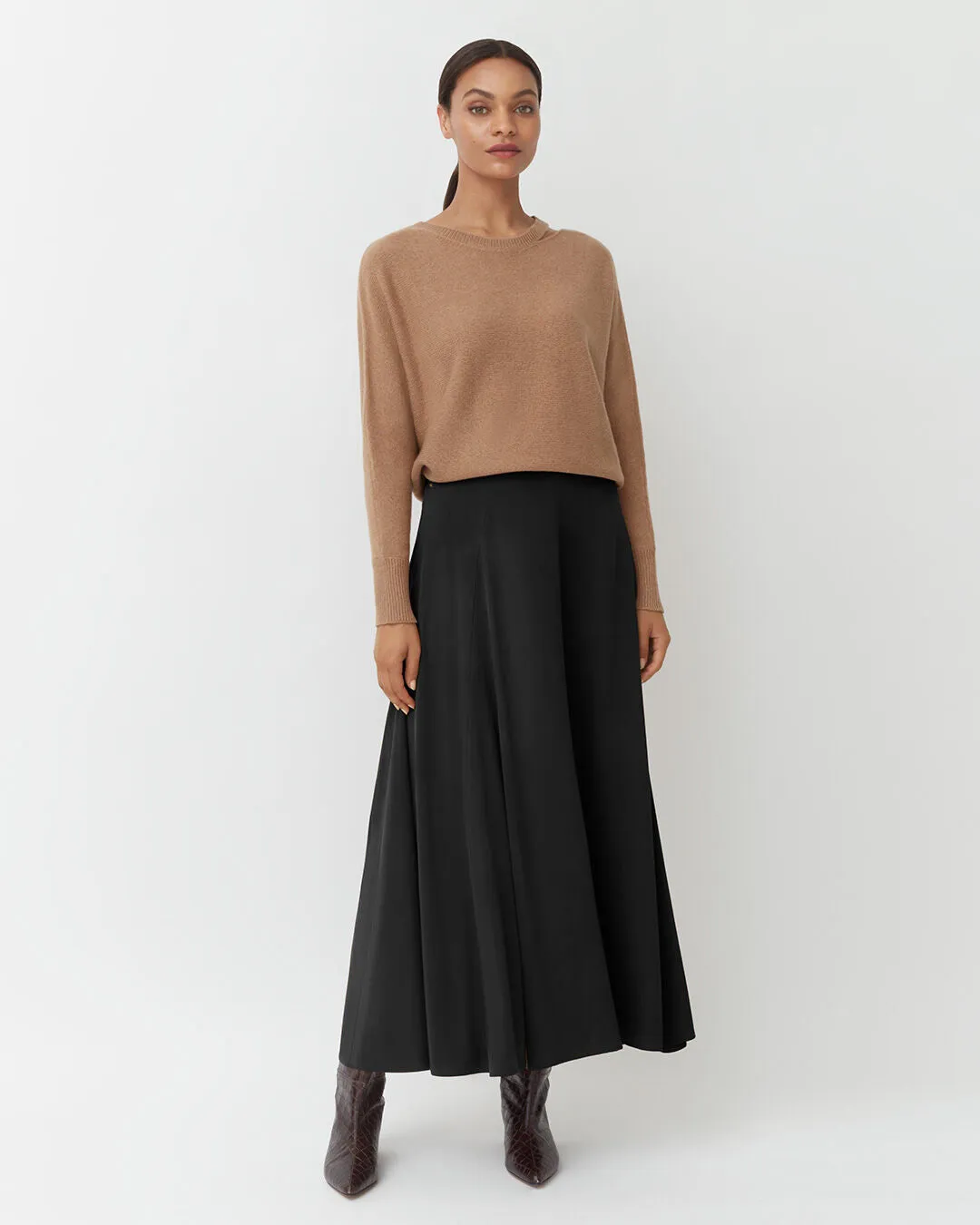 Washable Silk Maxi Skirt