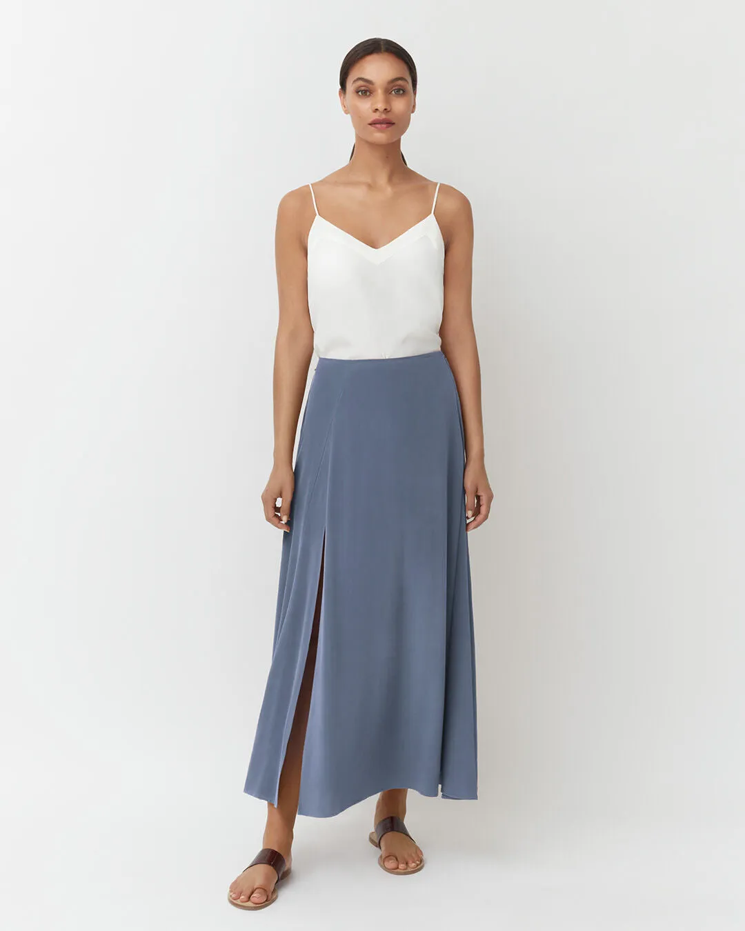Washable Silk Maxi Skirt