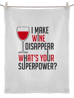 WINE SUPERHERO Tea Towel