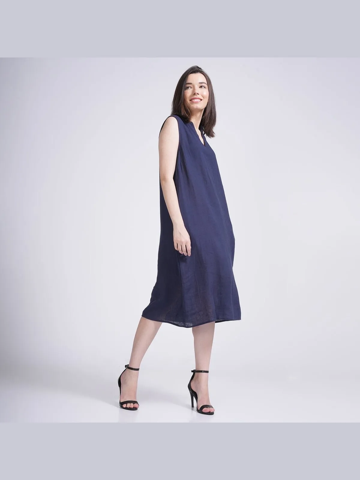 Women Linen A-Line Dress