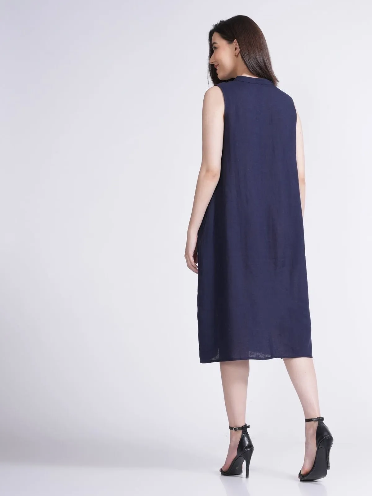 Women Linen A-Line Dress