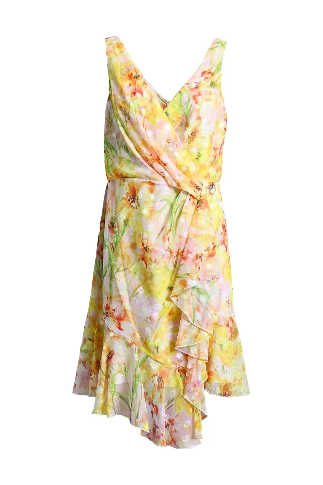Wrap Style Mini Dress in Floral Print