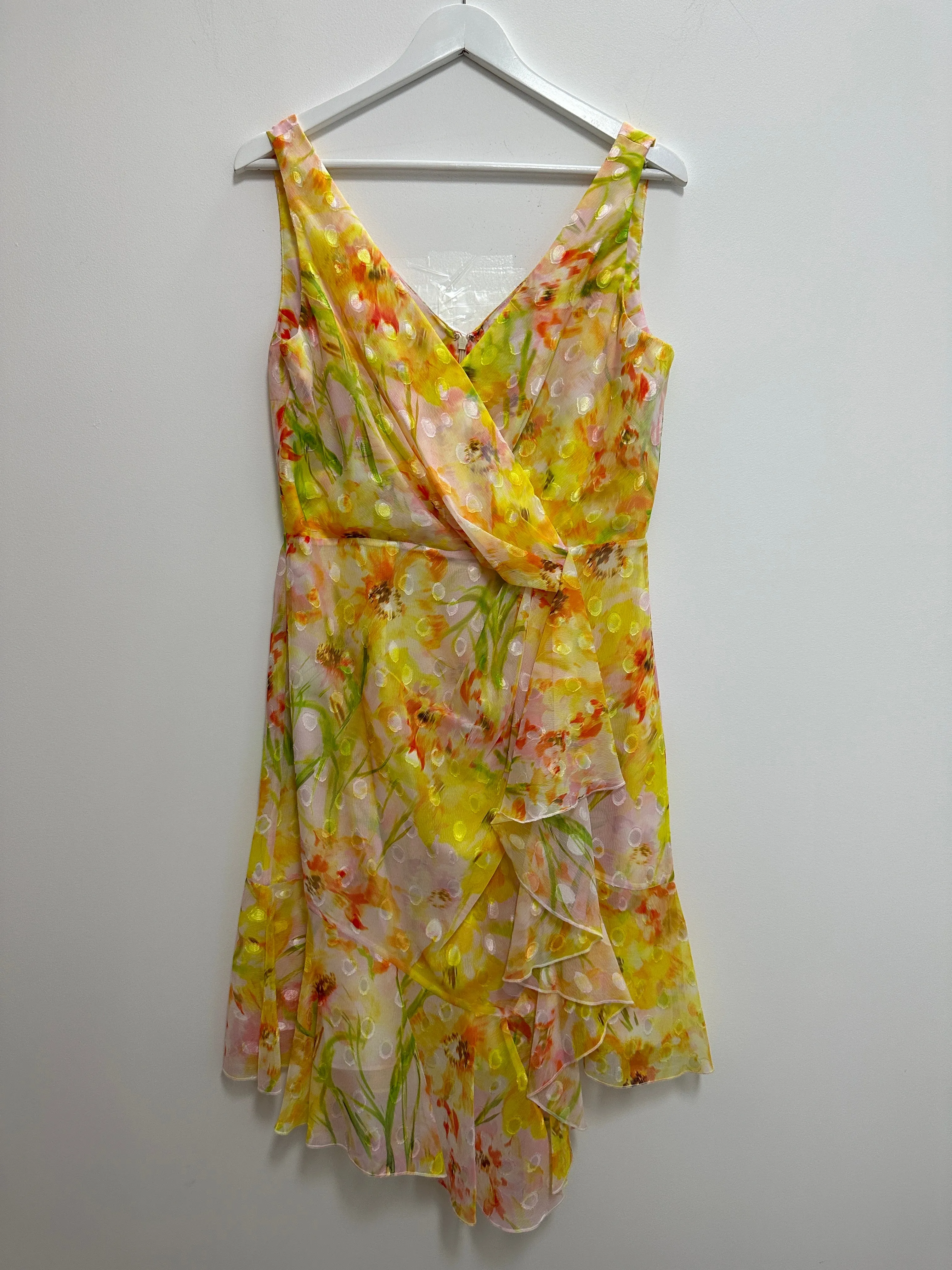 Wrap Style Mini Dress in Floral Print