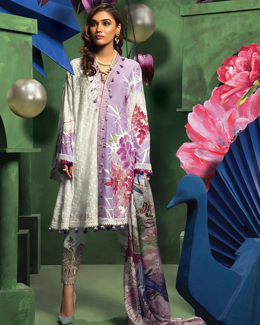 Zaha by Khadijah Shah – 3pc Lawn Collection – Lili (ZL-11A)